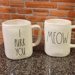 Rae Dunn - Mugs "Meow" & "I Purr You"